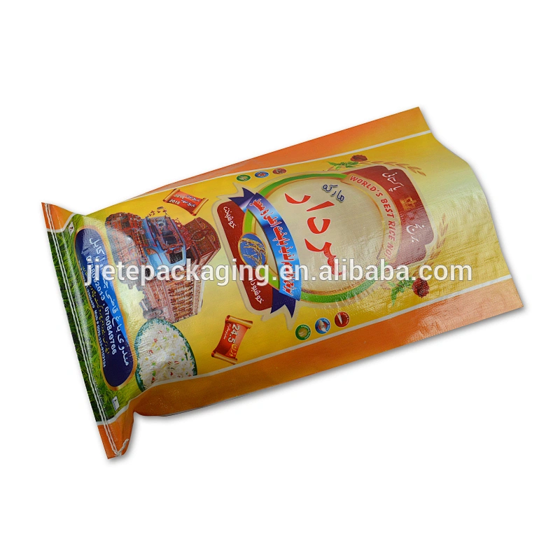 Customized transparent plastic design printing cheap bopp laminated pp rice 25kg bag