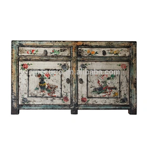 wholesale furniture china chinese style cheap wood living room painted chest drawer cabinet
