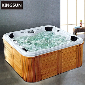 Cedar Shell Hot Tubs Outdoor Whirlpool Spa Made In China