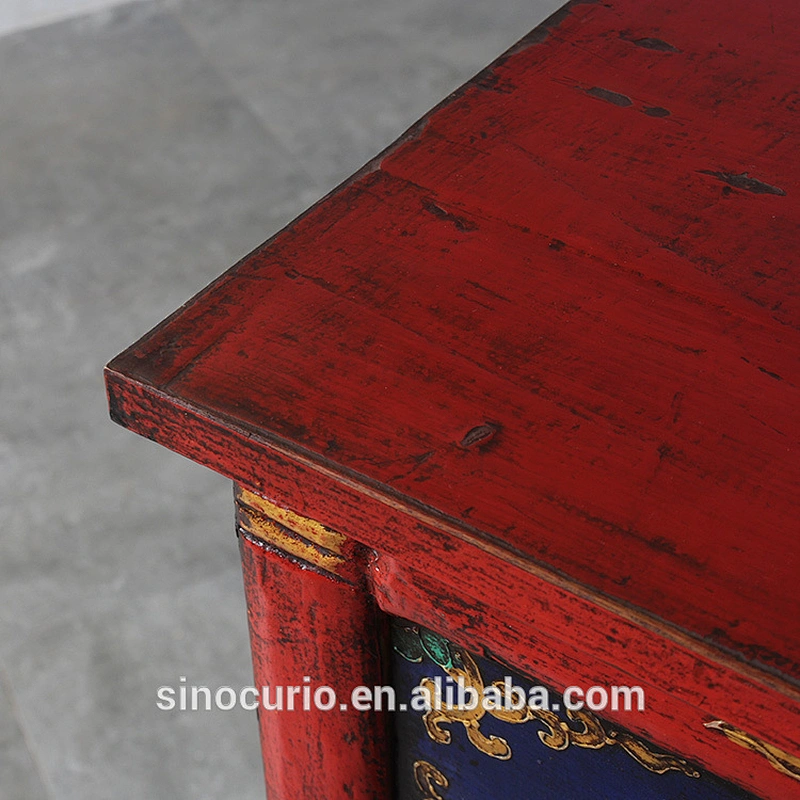 tibetan painted furniture antique shoe rack cabinet wood craft storage cabinet