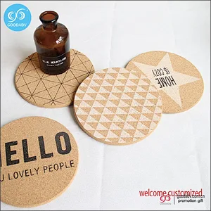 GOODADV factory custom drinking cup coaster with custom designs cork coaster custom coaster