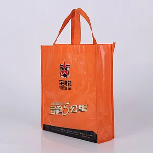 Orange hand shopping bag nonwoven wholesale