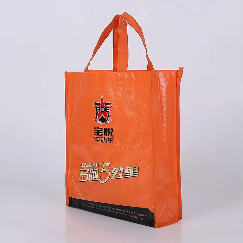 Orange hand shopping bag nonwoven wholesale