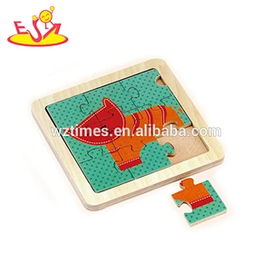Wholesale teaching aid colorful wooden fish puzzle toy baby cute wooden fish puzzle toy W14C070