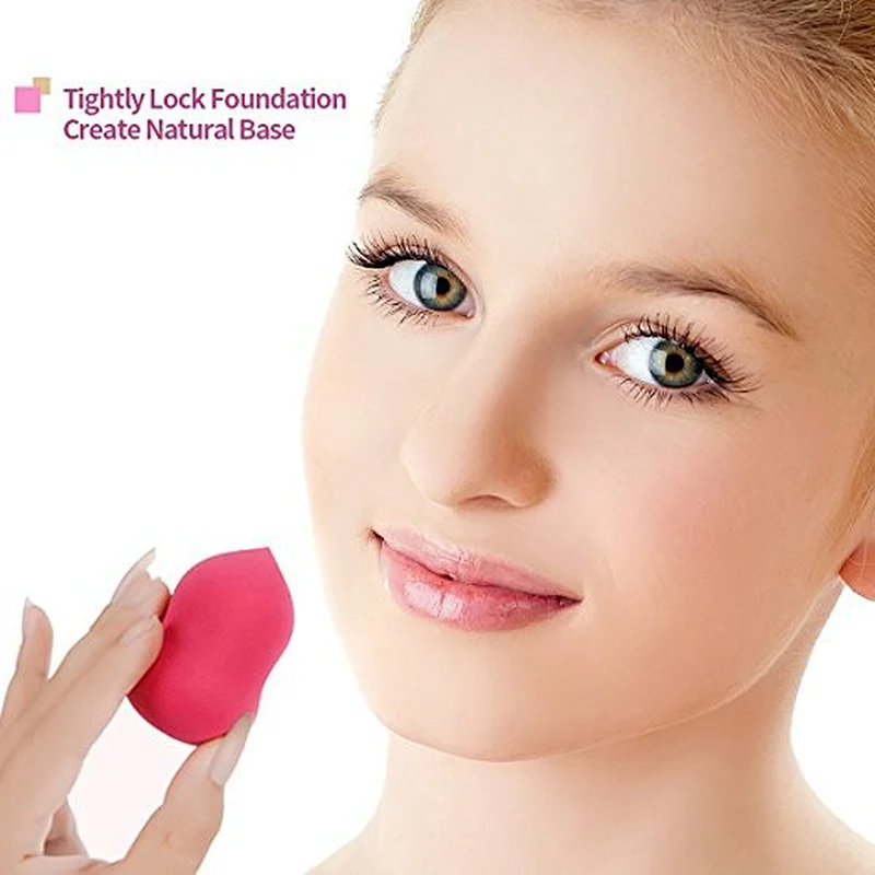 5pc wholesale latex free makeup sponge and case holder