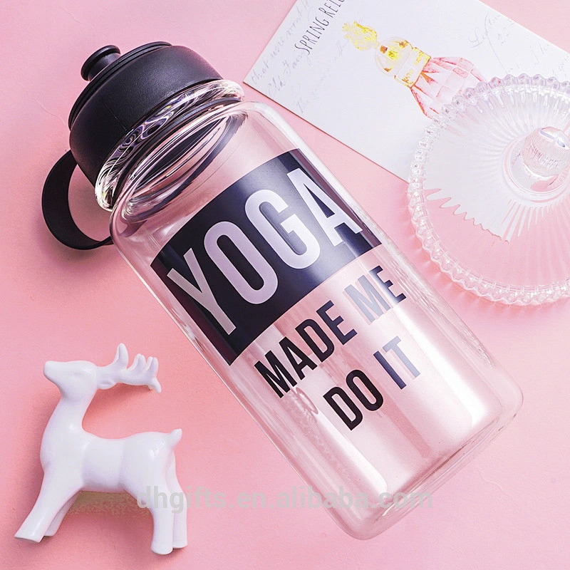 1000 ml High Borosilicate Drinking Glass Mug Portable Style Water Bottle for Sport Water Pot