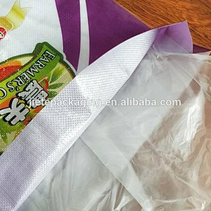 25kg Customized design printing plastic pp woven fertilizer packaging bag with lining for plant,farm