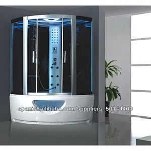 Sector Shape Tempered Glass Sauna Massage Bathtub Steam Shower Room