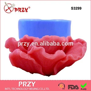 Decorative Peony flower handmade soap silicone mold Peony flower candle mold