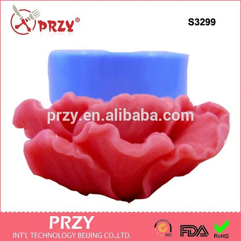 Decorative Peony flower handmade soap silicone mold Peony flower candle mold