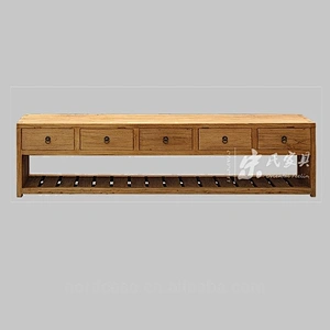 wood color reclaimed wood antique style chinese tv cabinet
