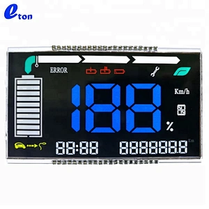 OEM segment black speedometer VA display indicator custom size lcd screen