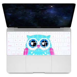 cute fonts images animal design custom silicone keyboard cover for macbook 12 inch for macbook pro 2016 touch bar US version