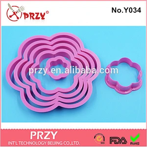 Eco-friendly Y034 cake decorating flower plastic paving molds