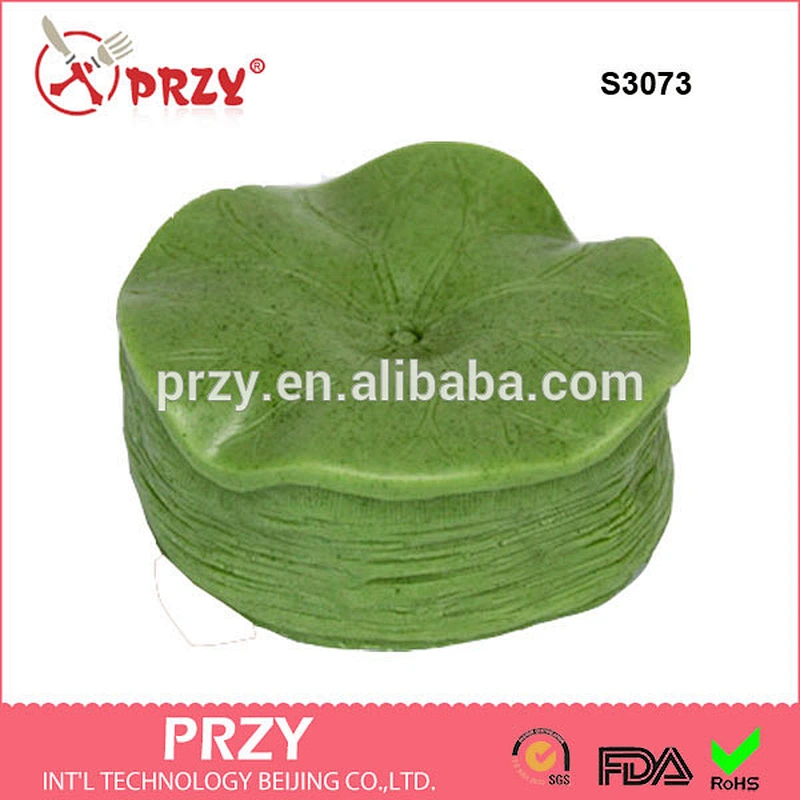 S3073 3d handmade silicone soap mold/ lotus leaf shape mold