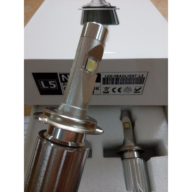 Good price h7 12v 55w 60W led bulb 2 sides emitting h7 c rees XHP50 4300K 6000k h7 mini projector Headlight