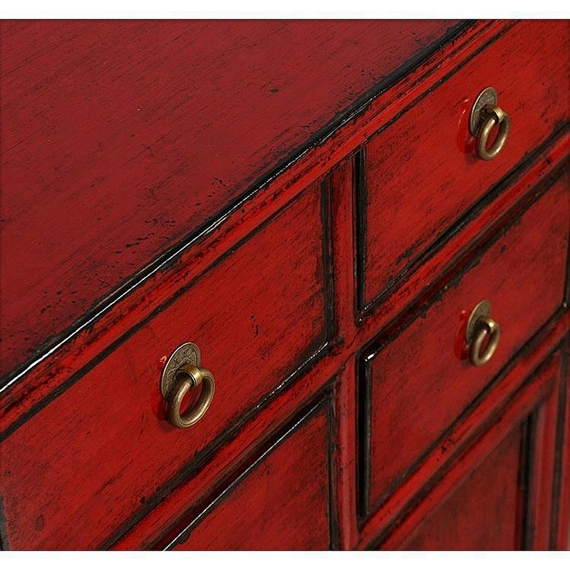 chinese antique oriental lacquer wooden storage chest cabinet furniture