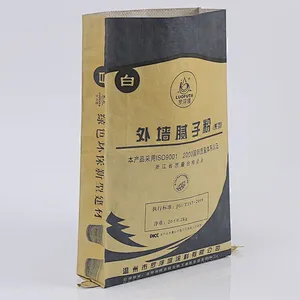 kraft paper bag for cement putty powder packing20kg 50kg