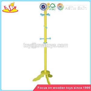 wholesale superb quality wooden clothes standing hanger delicate and reliable wooden clothes standing hanger W09B017
