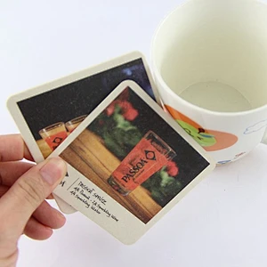 Wholesale absorbent paper custom drink beer coasters with custom logo