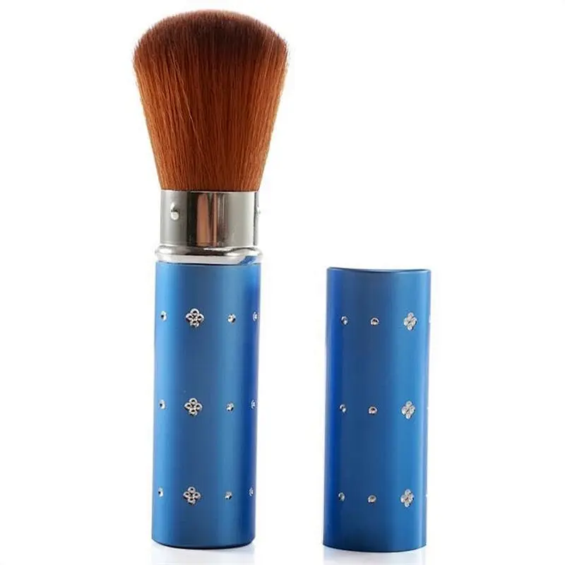 Personalized custom cosmetic brushes professional portable makeup retractable blush powder concealer brush