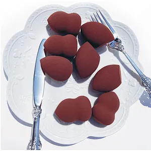 China wholesale price high quality colourful cosmetic powder puff latex makeup sponge