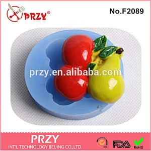 F2089 PRZY fondant fruit silicone molds for cake decorating