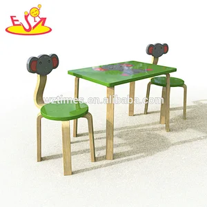 2018 New Original Design youth table and chairs wooden kids table and 2 chairs for dinning W08G245