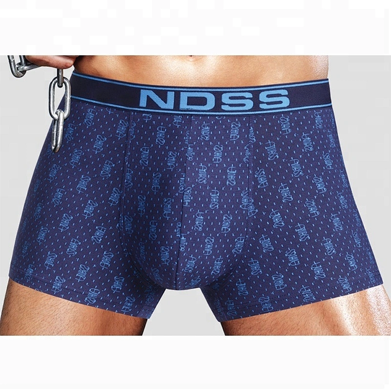 European Style Printed Pattern Men Boxer Plus Size Boxer Shorts