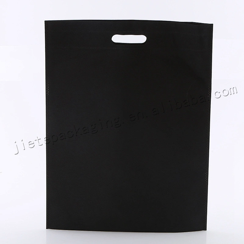 Custom order reusable folding stand up non woven shopping bag with D handle