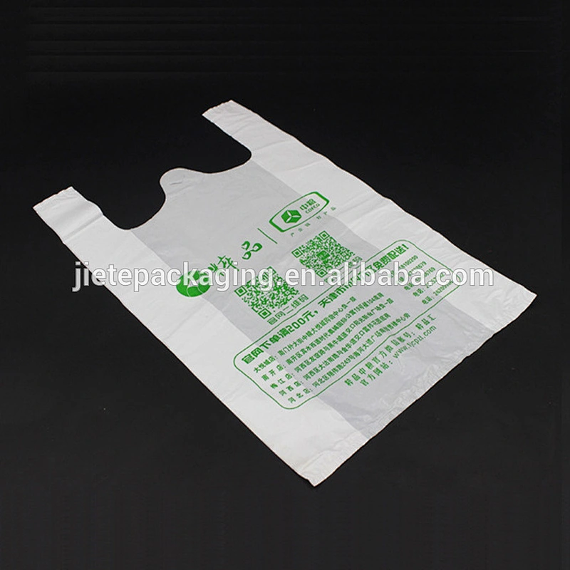 Custom logo design printing T-shirt PE plastic shopping bag