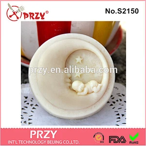 DIY handmade sleep moon design silicone molds for soap making