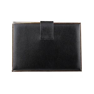 Alibaba China reliable supplier black leather bag men clutch bag
