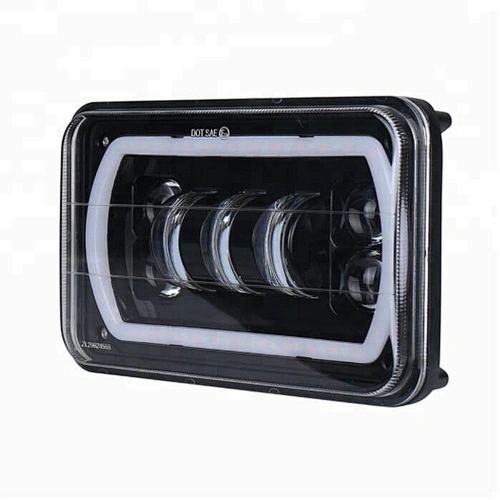 Lightech 4x6 5inch Jeep wrangler led lights DRL High Low Halo Ring headlight