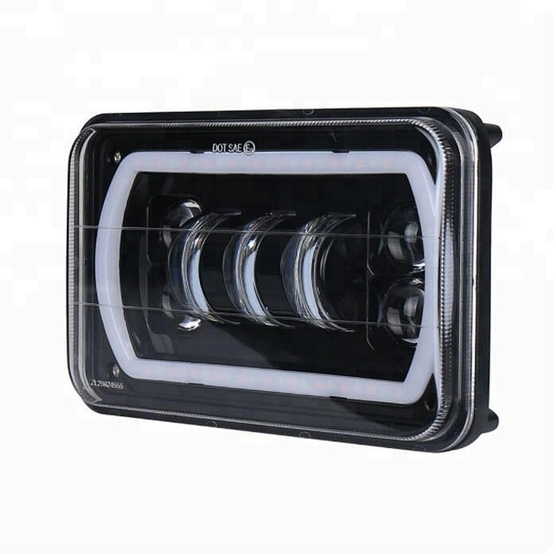 Lightech 4x6 5inch Jeep wrangler led lights DRL High Low Halo Ring headlight