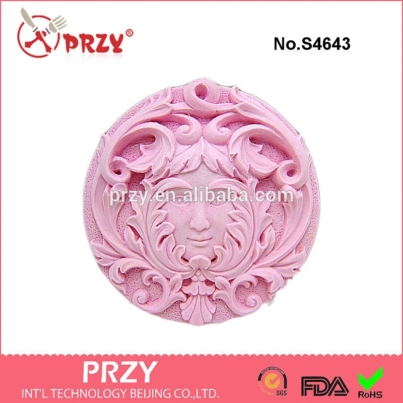 S4643 Nymph Rosette mold for soap 2D soap mold food grade silicone mold for soap