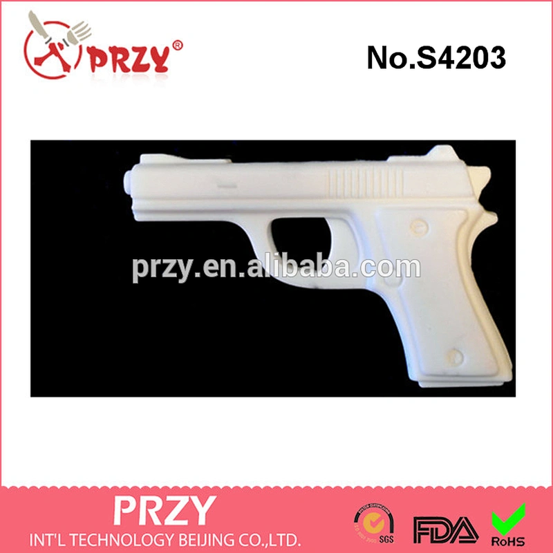 S4203 PRZY wholesale 2 Gun Soap ,Pistol Gun Soap,Party Favors Silicone Candle Mold