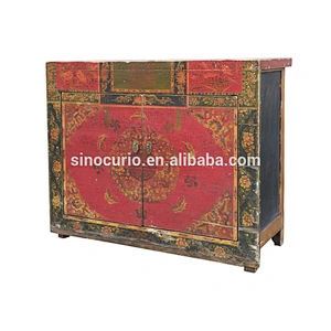 wholesale antique furniture chinese vintage antique original painted storage cabinets