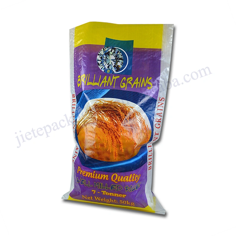 Bopp laminated pp woven grain bag 50 kg for rice, flour,feed,bean,bran,corn,fertilizer