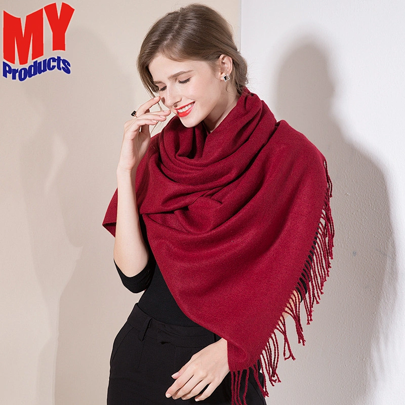 Wool Reversible Scarf Cable Knitted Scarf India Pashmina Scarf For Women