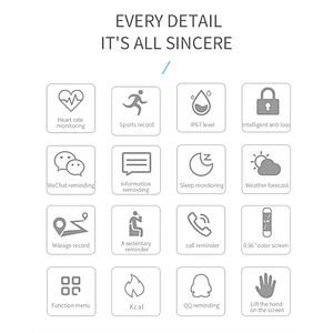 2019 Best selling bluetooth smart bracelet fitbit style wholesale smart watch bracelet