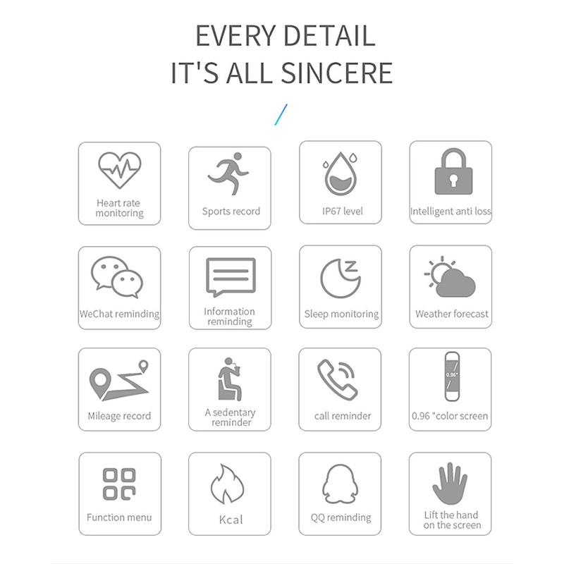 2019 Best selling bluetooth smart bracelet fitbit style wholesale smart watch bracelet