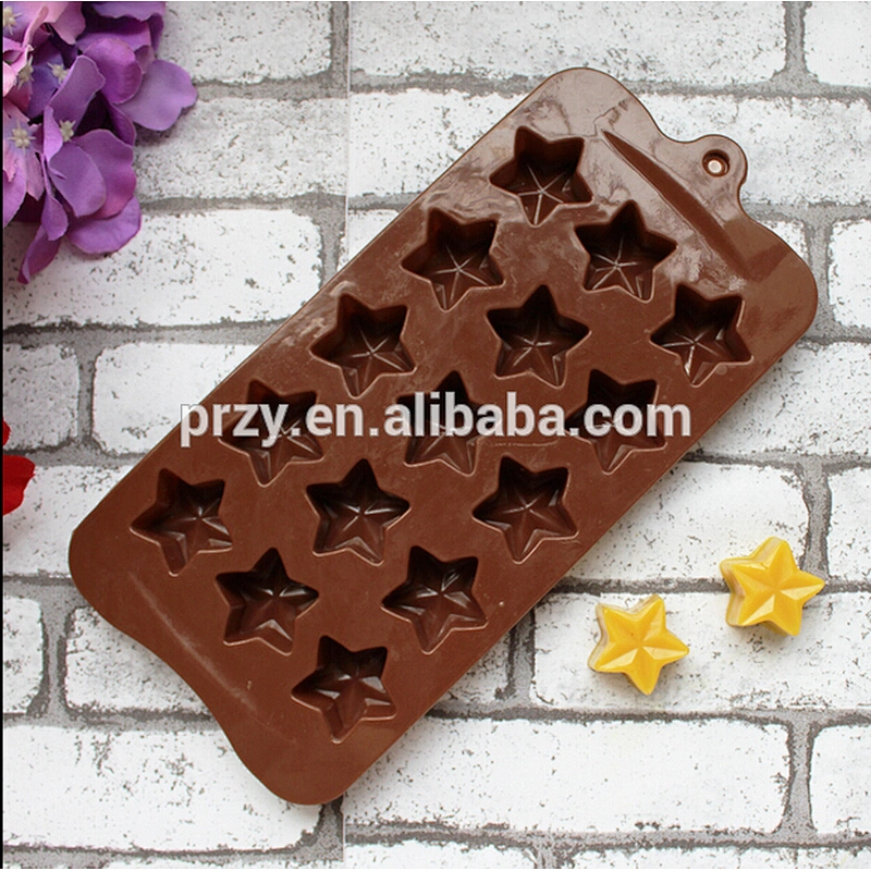 PRZY PR329 wholesale star shaped silicone chocolate mould
