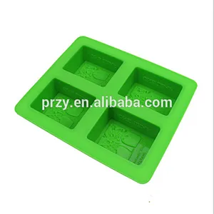 Handmade square silicone soap tray