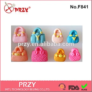 F841 przy Cake decorating famous bag silicone mold for fondant