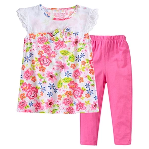 new style cotton fabric kids girl clothes set wholesale china kids clothing wholesale