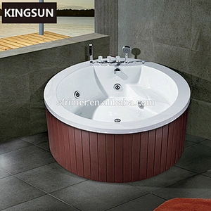 Hot Sale Small Circular Red Oak Wood Fired Portable One Person Outdoor Hot Tub