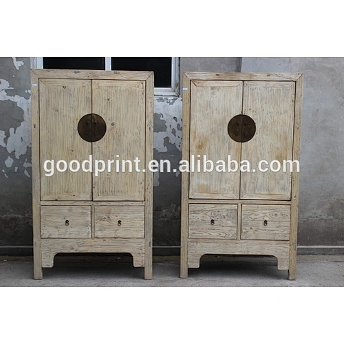 14062624 Hotel bedroom furniture/Recycle elm wood natural hotel wardrobe closets