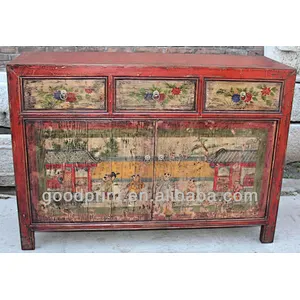 Chinese Antique Furniture Three drawer Two door cabinet