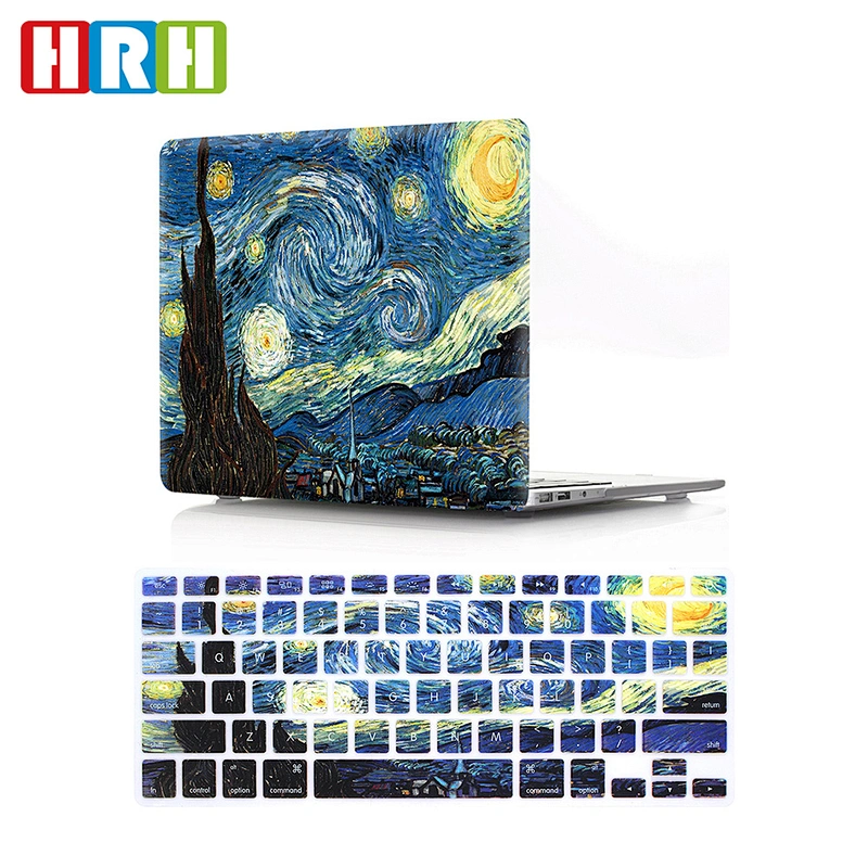 2 in 1 Colorful case matte Hard Case skin silicone  case cover for macbook pro air laptop